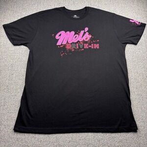 Universal Studios Halloween HHN 2024 MEL'S DRIVE-IN GLOWS Black T-Shirt 2XL UOAP